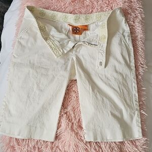 Tory Burch Cream Women's Bermuda Shorts